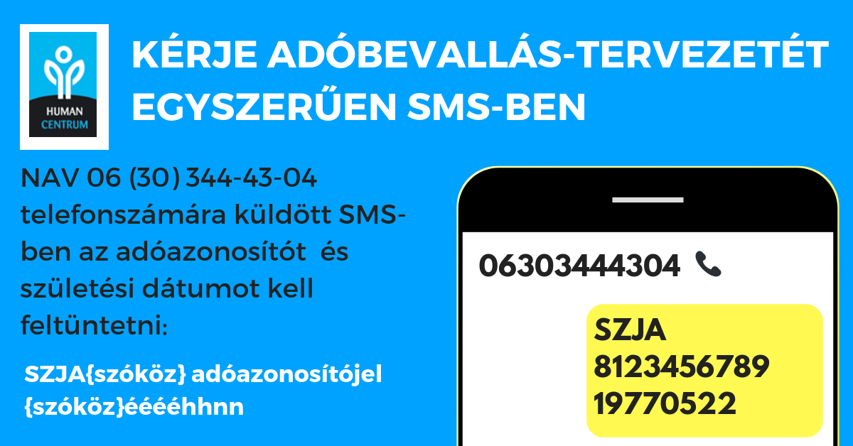 A NAV-tól SMS-ben is kérhető az adóbevallás-tervezet